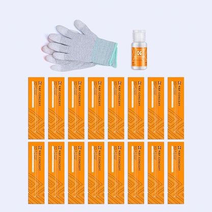 K&F Concept APS-C Sensor Cleaning Kit - 16pcs Swabs, 20ml Cleaner & Gloves, Camera Lens Cleaning Kit for CMOS & CCD Sensors