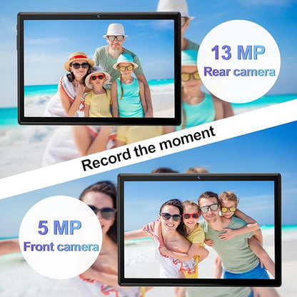 2025 Latest Android Tablet 10.1 Inch, 5G WiFi Tablets Mit 16GB RAM+128GB ROM(1TB TF),2 in 1 Tablet with Keyboard Mouse Pen-Octa-Core2.0Ghz | 7000mAh | 1080FHD | 13MP Camera | WLAN GPS -Black