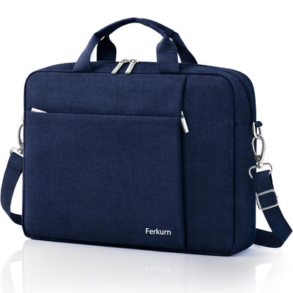 Ferkurn Laptop Bag Case for Women Men Computer Bag Compatible with HP Envy Pavilion Omen/LG Gram/MSI/Dell Inspiron XPS/Lenovo/Acer, Shoulder Strap Carrying Messenger Briefcase, Blue, 15.6 16 Inch
