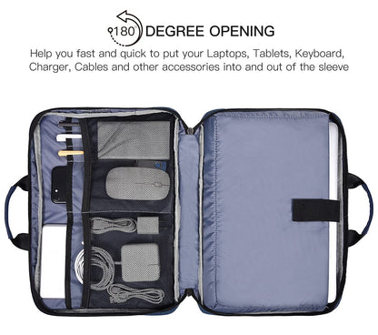 14-15 Inch Laptop Sleeve Case Men Women Bag for MacBook Pro 14 M5/M4/M3/M2, Macbook Air 15 M5/M4/M3, HP Pavilion/Chromebook 14, Dell Inspiron 14, Lenovo Acer ASUS Chromebook 14, Surface 15 Case,Blue