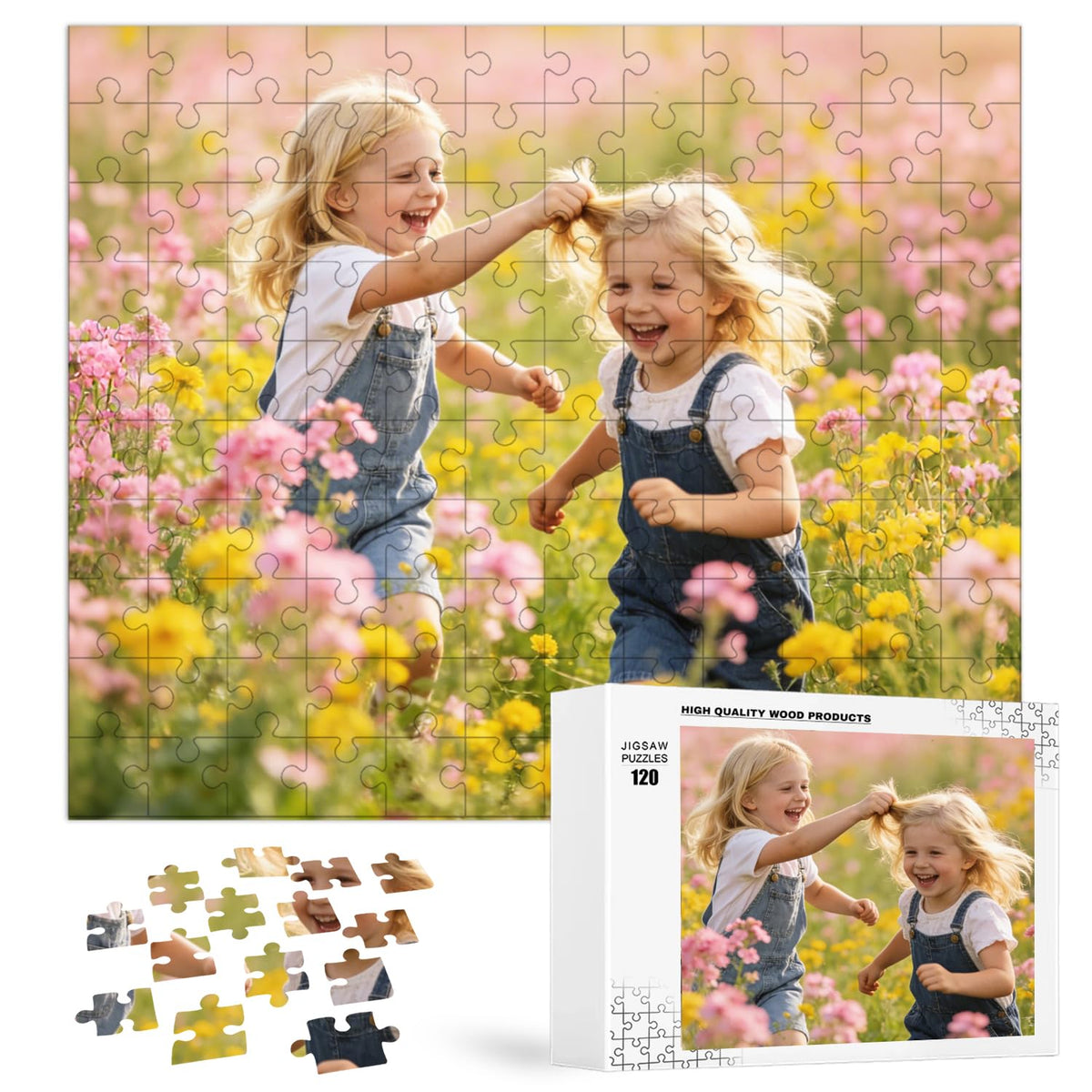 EGUEGU Custom Puzzle, Personalized Jigsaw Wood Puzzle with Photo for Adult