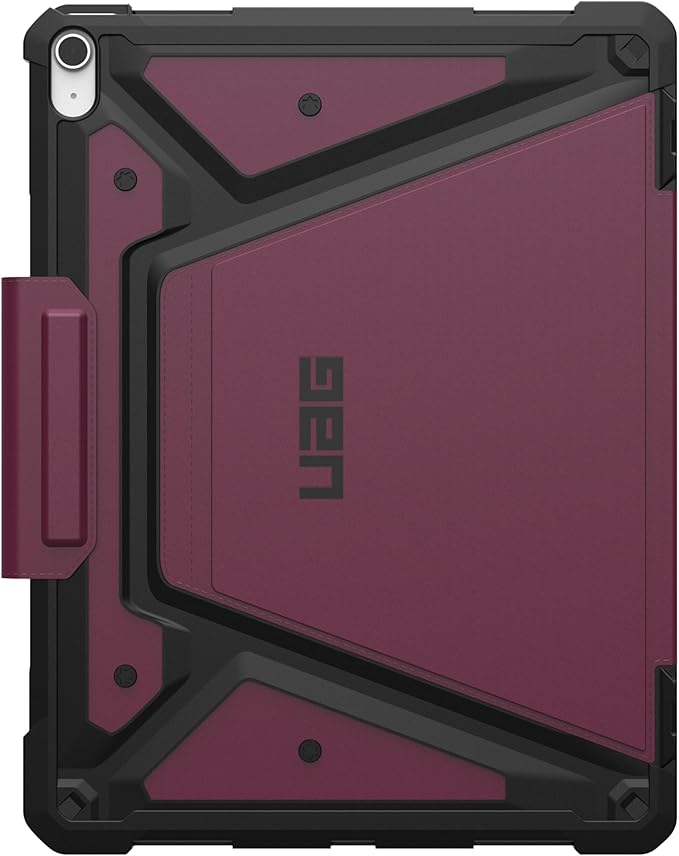 URBAN ARMOR GEAR UAG Designed for iPad Air 13" Case M4/M3 2024-2026 - Rugged Multi-Angle Viewing Folio Cover with Pencil Holder & Adjustable Stand, Metropolis SE Bordeaux
