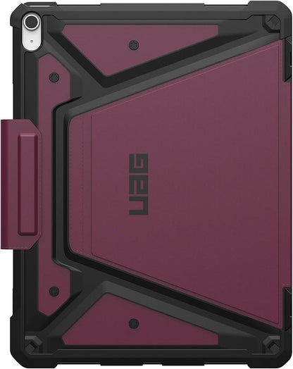 URBAN ARMOR GEAR UAG Designed for iPad Air 13" Case M4/M3 2024-2026 - Rugged Multi-Angle Viewing Folio Cover with Pencil Holder & Adjustable Stand, Metropolis SE Bordeaux