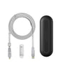 Rolling Square inCharge XL 6-in-1 Multi Charging Cable, Portable USB and USB-C Cable with 100W Ultra-Fast Charging Power, 10 Ft/3m, Glacier White