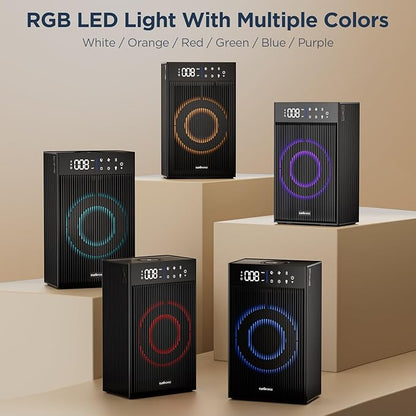 CleanForce Rainbow Cube | World’s First 4-in-1 Space-saving Air Purifier with Bluetooth Speaker, Wireless Charger & Aroma Diffuser | Swiss Tech，over 900ft² Coverage | Ultra-Quiet