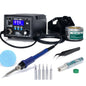YIHUA 939D+ Digital Soldering Station, 75 Watt Equivalent with Temperature Control, °C/°F Display. ESD safe for Electronics. Aluminum Panel (Resists Burn). Solder Tips, Lead-free Solder & Extras