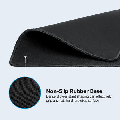 TECKNET Mouse Pad with Durable Anti-fray Stitching, Black Small Mousepad