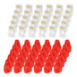 MECCANIXITY 30pcs Cat6 RJ45 Pass Through Connectors, RJ45 Connector 8P8C Gold Plated Plugs with 30pcs White Strain Relief Boots for Solid or Stranded UTP Ethernet Cable, 1.1mm