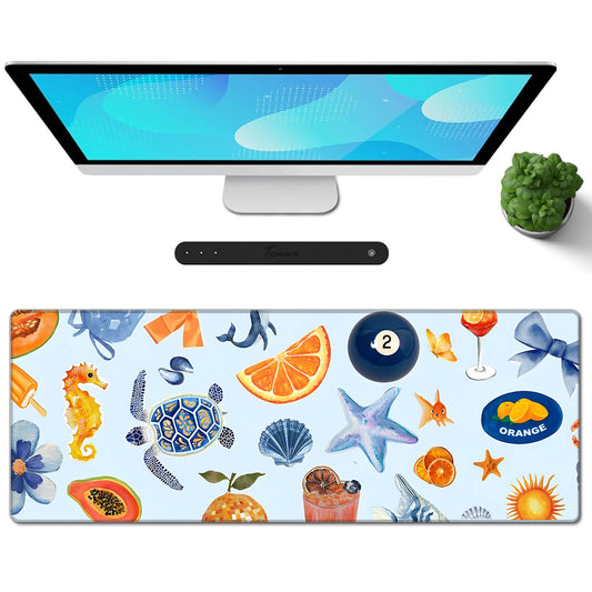 Galdas Mouse Pad For Gaming,XXL XL Large Mouse Mat Long Extended MousePad Desk Mat Non-Slip Rubber Mice Pads Stitched Edges Thin (31.5 x 11.8 x 0.12 Inches) Topographic Map