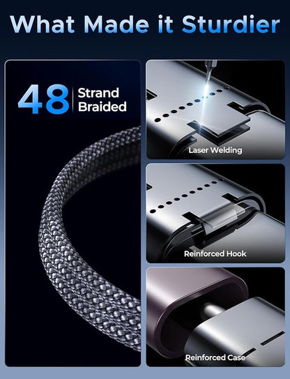Multi Charging Cable for Apple Watch Charger iPhone Charger PD20W USB C/A Block Fast Charging Compatible with iWatch Ultra/SE/10/9/8/7/6/5/4/3/2/1 & iPhone 16/15/14/13/12/Galaxy S23-4FT