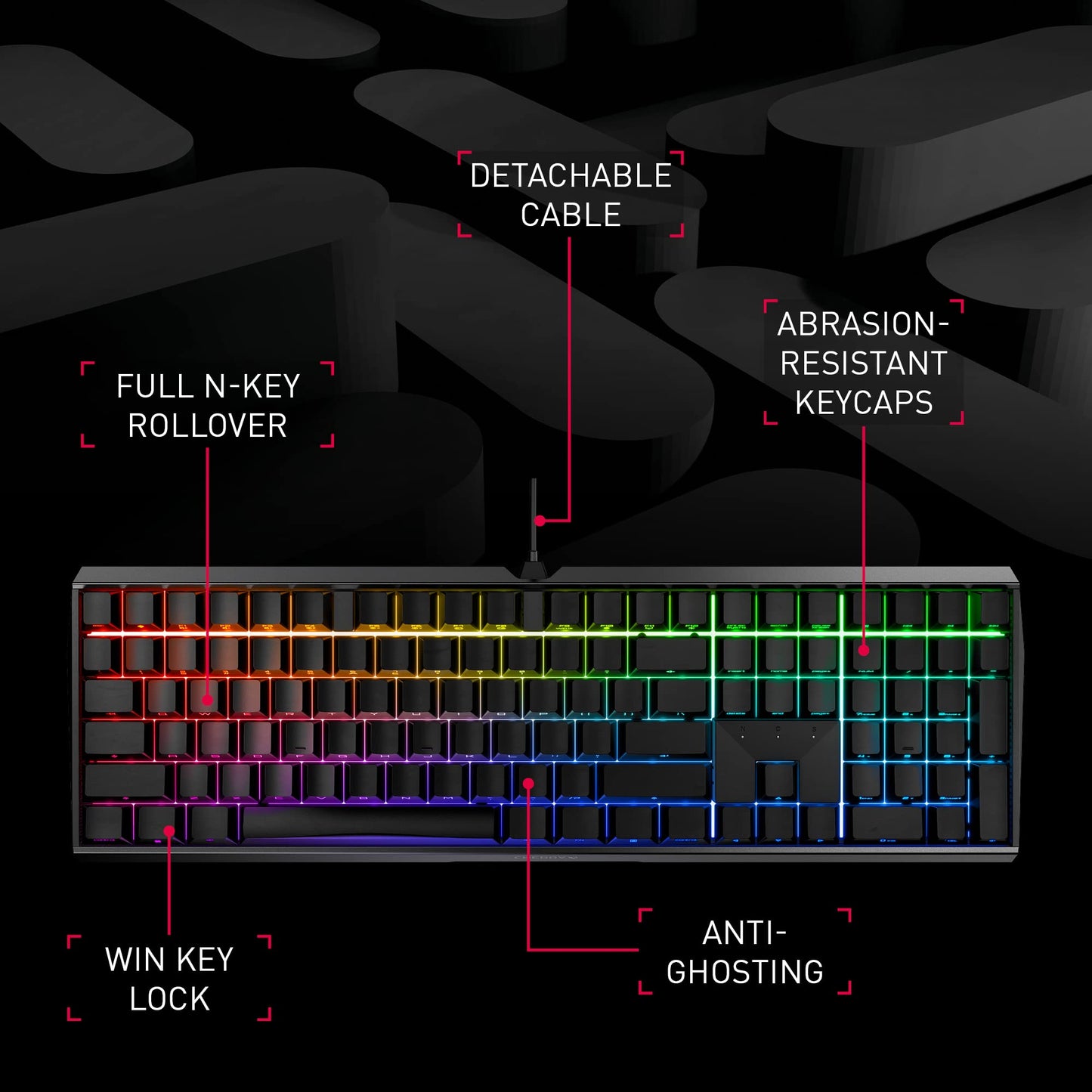 Cherry MX 3.0S, Wired Mechanical Gaming Keyboard, Robust Aluminum Housing, RGB-Lighting, Full Key Rollover, Anti Ghosting, MX RED Switches, White