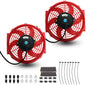 FSBCGT 2PCS 10 inch Slim Fan Push Pull Electric Radiator Cooling Fan
