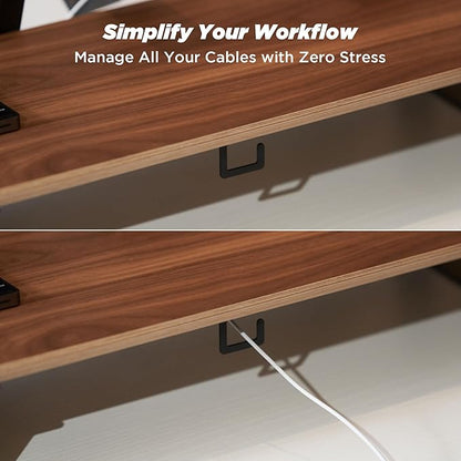 Moodular Add-ons Cable Organizer 2 Pack [Accessory Only - Requires Moodular Wooden Monitor Stand Slide Rails for Use] Black MSA-CO