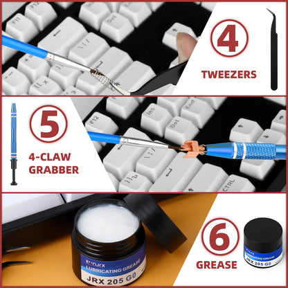 YIMAGUJRX RUNJRX Keyboard Lube Kit JRX 205G0 0.53oz/15g for Mechanical Keyboard Lube, Switch Opener for MX Kailh,Keyboard Tools with Keycap Puller