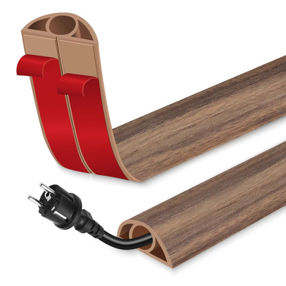 EYAYEN Floor Cord Cover for Wires on Floor Self Adhesive Cord Hider