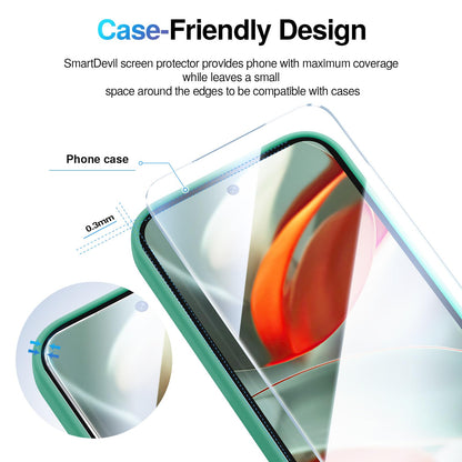 SMARTDEVIL [3+1 Pack] Tempered Glass for Google Pixel 9 Pro Screen Protector With Camera Lens Protector , FingerPrint Reader Compatible, Clear 9H Tempered Glass Film, Fast & Easy Installation, Bubble-Free