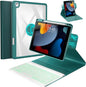 BLUTLOTUS for iPad iPad 9th 8th 7th Generation Case with Keyboard - 360° Rotatable Magnetic Folio Cover 2021/2020/2019, 7 Color Backlit Detachable Keyboard with Pencil Holder - Teal