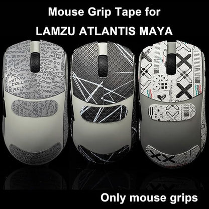 Grip Tape for Lamzu Atlantis Maya - Anti-Slip,Enhanced Control, Sweat Resistance,Improves FPS Gaming Grip & Mouse Protection [Pre-Cut] CS White 0.3mm