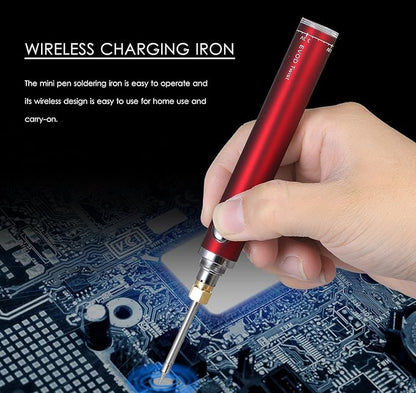 Portable soldering iron, 1100 mAh battery, rechargeable, suitable for home appliance repair, electronic components tin soldering repair, DIY handmade