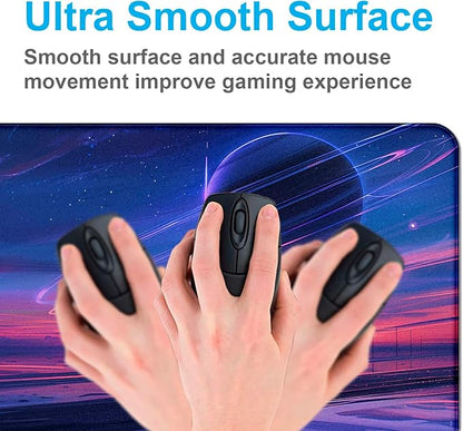 Anime Landscape Mouse Pad, Oversized Gaming Desk Pad, Space Planet Computer Mouse Pad, XXL Laptop Mouse Keyboard Pad, 35.4 x 15.7 x 0.12 Inch Office Desk Decoration