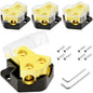 12V Power Distribution Block Car Audio 2 Way 0/2/4 Gauge in 4/6/8 Gauge Out, Premium Ground Distribution Block 12 Volt Amp Distribution Block Splitter for Automotive Car Marine Boat (4 Pack)