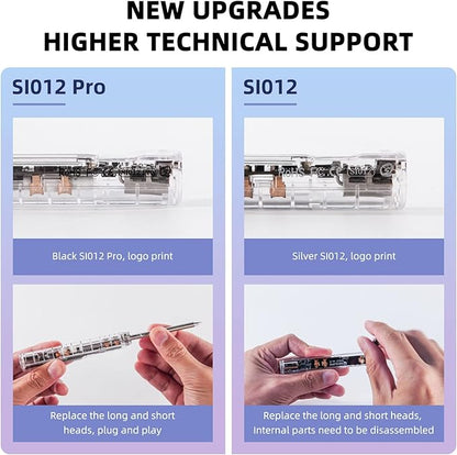 68W Electric Soldering Iron, SEQURE SI012 Pro Portable Solder Iron, OLED Screen Digital Soldering Tools, Auto Start Heating, 19V Power Adapter, PD/QC Charging, 2 Soldering Tips-T12 B2 & TS BC2