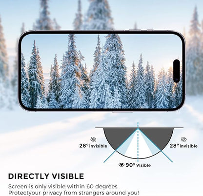 For iPhone 14 pro max/iPhone 15 plus Privacy Screen Protector - Anti-Blue Light, Anti-Glare, Anti-Spy Gradient Color Privacy Screen Protector Film (6.7 inch)