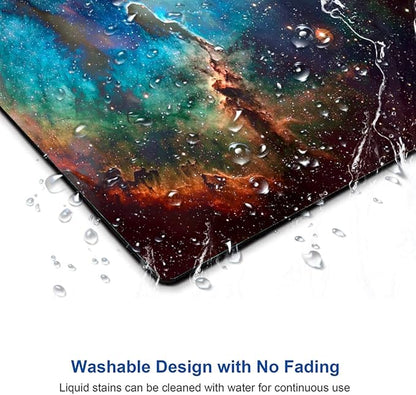 Mouse Pad, Blue Galaxy Mouse Pad, Space Mouse Pad, Gaming Mouse Mat, Square Waterproof Mouse Pad Non-Slip Rubber Base MousePads for Office Home Laptop Travel, 9.5"x7.9"x0.12" Inch