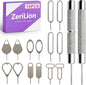16 Pack SIM Card Ejector Tool Kit, Phone Tray Opener Pin for Easy Removal, Standard Key for Most Cell Phones, Tablets and Other Mobile Devices