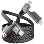 USB C Multi Charging Cable, 3 in 1 Charging Cords for Multiple Devices