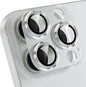 Choiche Compatible for iPhone 16 Pro/iPhone 16 Pro Max Camera Lens Protector, Bling Camera Cover with 9H Tempered Glass Lens Screen Protector Metal Ring Decoration Accessories(Silver)