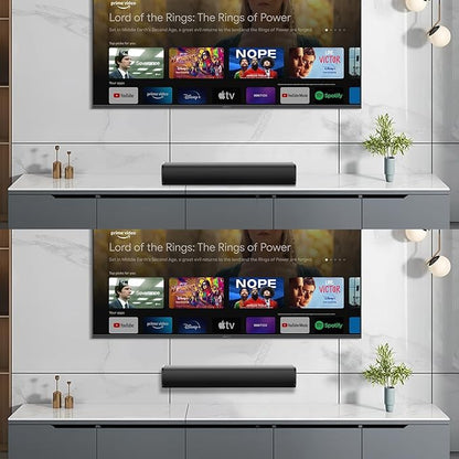 MZEIBO TV Sound Bar, Sound Bars for Smart TV Bluetooth 5.0 Soundbar 50W 17Inch Soundbars with ARC/Optical/AUX Connection Surround for Home Theater Audio TV/PC/Gaming/Projectors