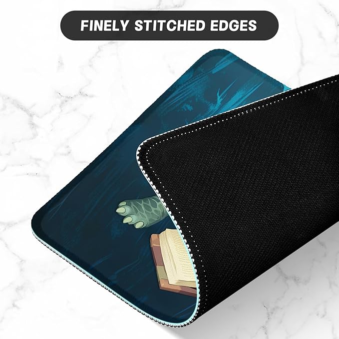 ITNRSIIET Mouse Pad with Stitched Edge Premium Textured Smooth Precise Operation Waterproof Washable Non-Slip Rubber Base Desktop Protection Mat, 10.2×8.3×0.12 inches, Pretty Turtles