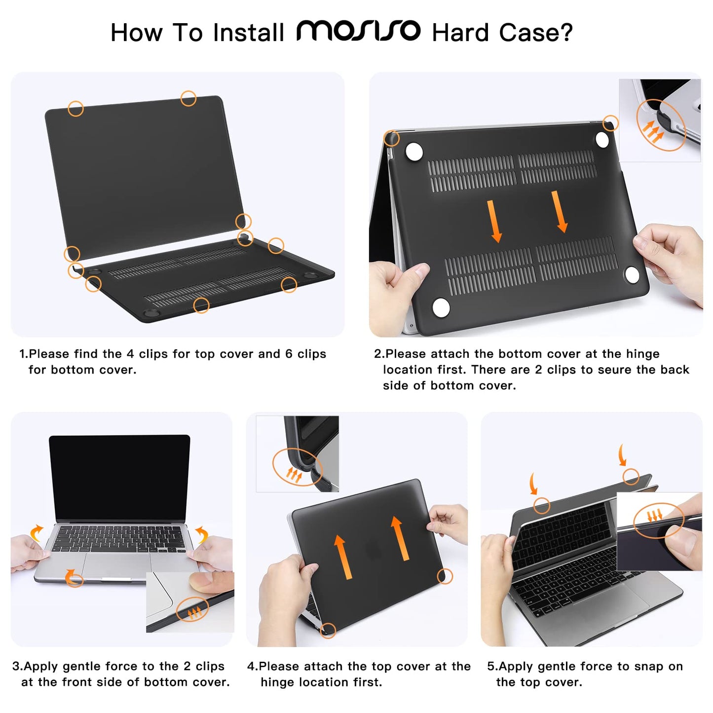 MOSISO Compatible with MacBook Air 13 inch Case M5 2026 M4 M3 M2 2025-2022