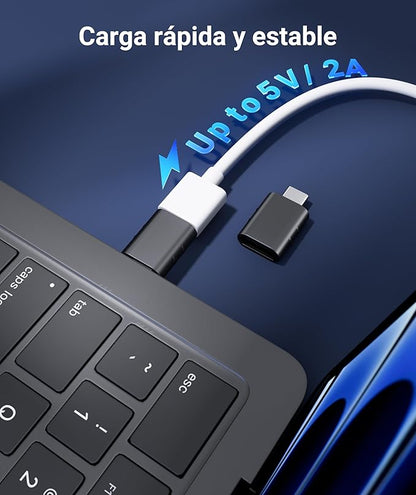 Syntech USB C to USB Adapter Pack of 2 USB C Male to USB3 Female Adapter Compatible with iPhone 16 Pro Max MacBook Pro Air 2023 iMac iPad Mini Pro, Other Type C or Thunderbolt 4/3 Devices, Space Black