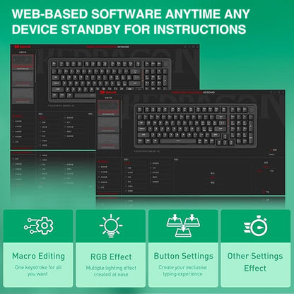 Redragon K686 HE Rapid Trigger Gaming Keyboard, 98 Keys 8K Wired Mechanical Keyboard w/ Next-Gen UltraMag 100% POM Silky Magnetic Switch, Dual-Module Floating Patent Structure Design, 2-Layer Noise Dampening