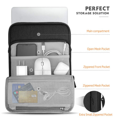 MoKo 13.3-14 Inch Laptop Sleeve Bag Carrying Case with Accessory Pocket