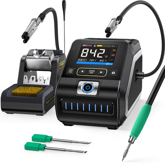FNIRSI DWS-200 200W High Power Soldering Station Kit,2 Helping Hands