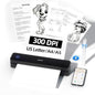 iDPRT Portable-Printer Wireless for Travel, 300DPI Inkless Thermal Small Printers for Home Use, Office, Vehicles, Mobile Bluetooth Printer Supports 8.5" x 11" US Letter, for Smartphone & PC,Dark Black