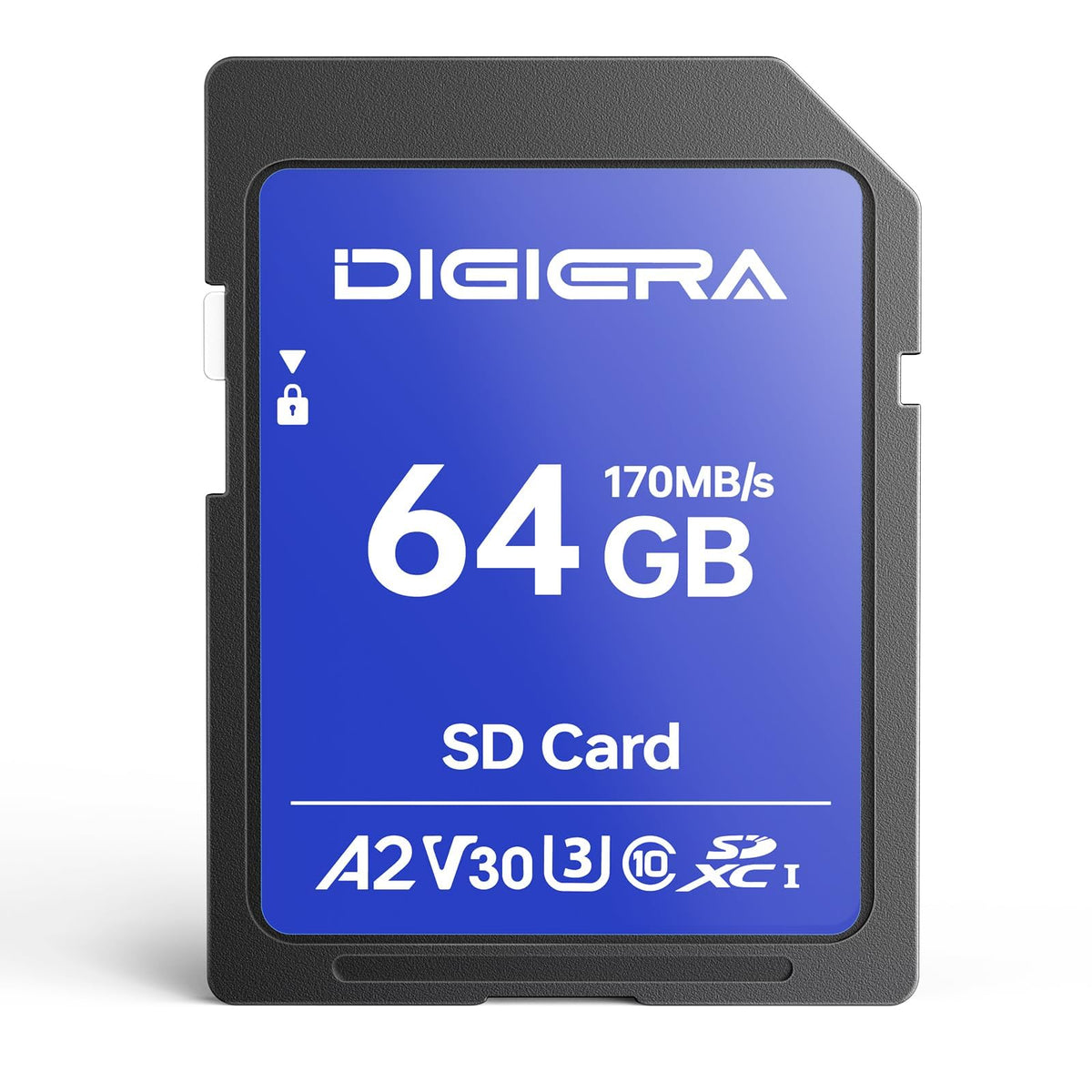 DIGIERA 128GB LSU200 SDXC UHS-II Memory Card - up to 300MB/s, C10, U3, V90, 8K, SD Card for Computers, Digital Cameras, Home Theatre Devices, Car Navigation Systems (1 Pack)