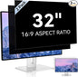 [2 Pack] 32 Inch Computer Privacy Screen Filter for 16:9 Aspect Ratio Widescreen Monitor - Anti Glare Blue Light Filter, Removable Computer Monitor Privacy Shield, Anti-Scratch 32in Protector Film