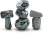 Dungeons and Dragon Dice of 7, Metal Dice Set D and D Polyhedral DND Dice Set with Cardboard Box Unique Cool Stonehenge Theme RPG Dice for Role Playing Games Gifts (Blue)