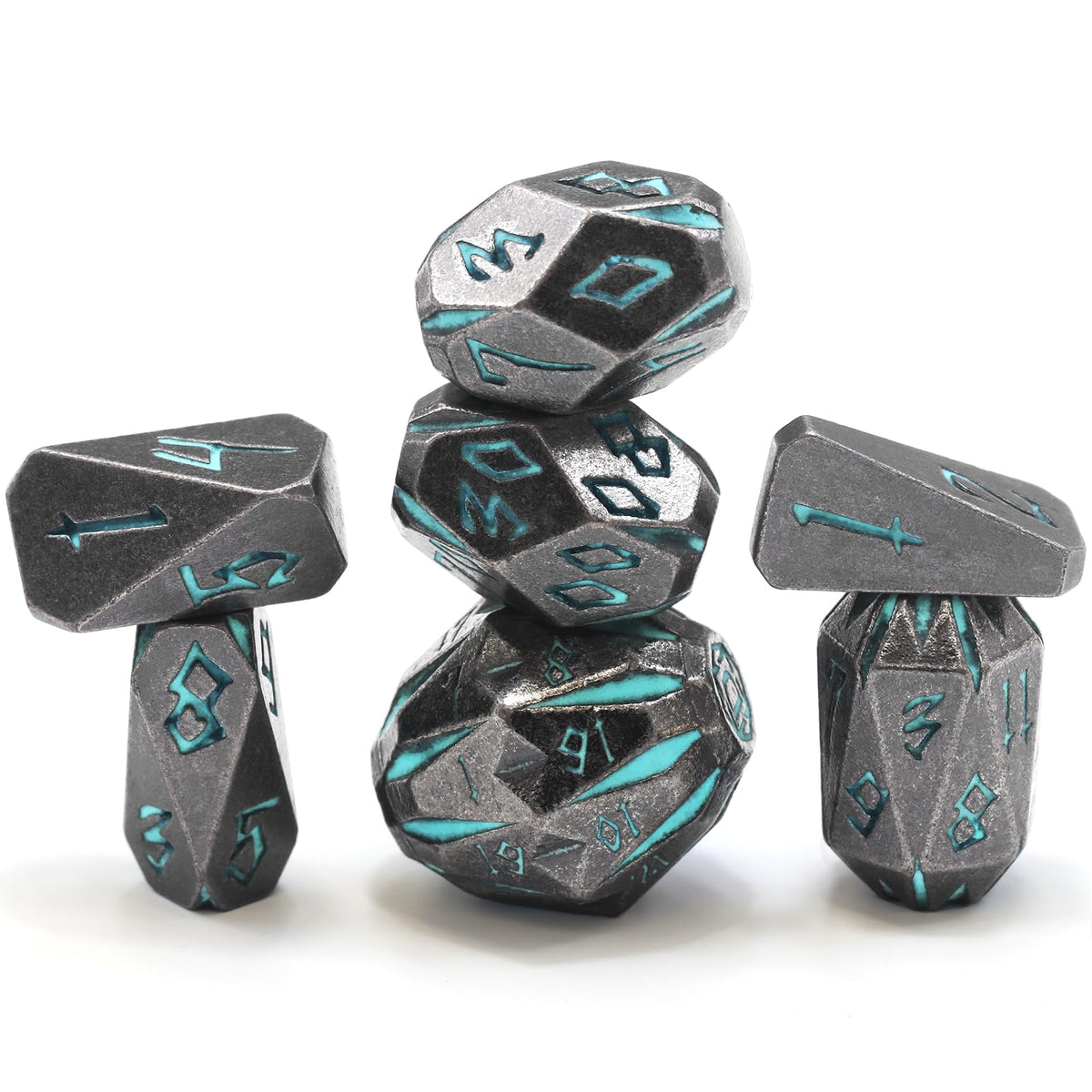 FONVGOGO Metal DND Dice Set for Dungeons and Dragon Dice Collector Gift RPG