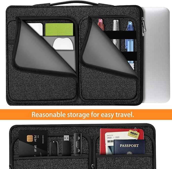 ZINZ Laptop Case 15 15.6 16 inches Sleeve Slim Briefcase Spill-Resistant Handbag for Most Popular 15" 15.6" 16" Notebooks，B01K01