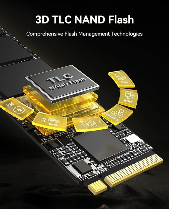 ORICO Industrial SSD 2TB M.2 NVMe SSD, PCIe 4.0 Drive with 7450MB/s Read Speed, TLC NAND, Advanced Data Security and Innovative Heatsink, for Industrial PC, Personal Laptop and PS5 - IG740PRO