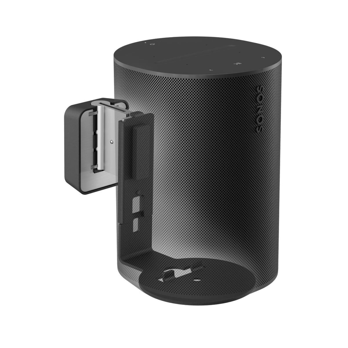 Vogel's SFS 4133 Speaker Floor Stand for Sonos ERA 300, Cable Inlay System, Height: 32,3 inch (82 cm), Exceptionally Stable, Black, 1 Floor Stand