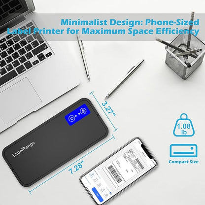 Bluetooth Thermal Label Printer for Mac, Windows, Phone, Tablet, Wireless 4x6 Shipping Label Printer for Shipping Packages, Support USPS, Ebay, Amazon, Pirate Ship