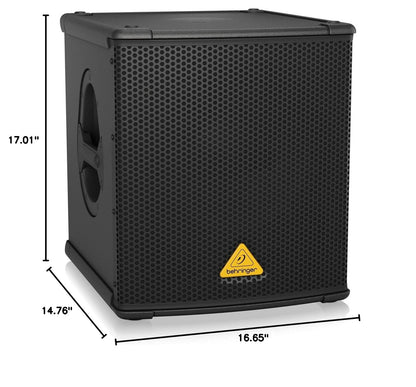 Behringer EUROLIVE B1200D-PRO High-Performance Active 500 Watt 12" PA Subwoofer with Built-In Stereo Crossover