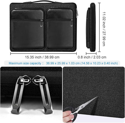 ZINZ Laptop Case 15 15.6 16 inches Sleeve Slim Briefcase Spill-Resistant Handbag for Most Popular 15" 15.6" 16" Notebooks，B01K03