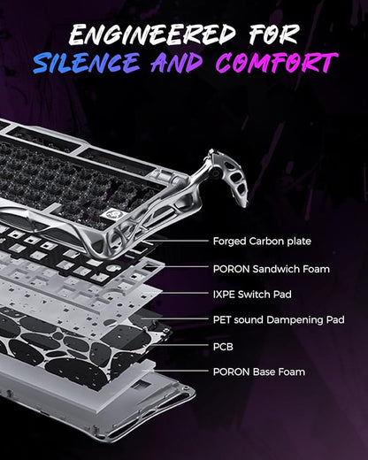 GravaStar Mercury V75 Pro 75% Hall Effect Magnetic Switch Gaming Keyboard-Neon Graffiti